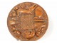 Pill box tagua carved bird dog convict nineteenth century