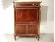 Super secretary Louis XVI mahogany gilt bronze marble columns eighteenth