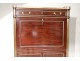 Super secretary Louis XVI mahogany gilt bronze marble columns eighteenth