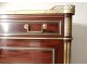 Super secretary Louis XVI mahogany gilt bronze marble columns eighteenth
