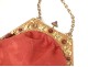 Red evening bag golden brass beads Art Nouveau nineteenth century