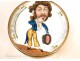 Round box under glass English humor grotesque characters nineteenth