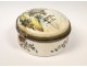Pillbox earthenware Marseille Veuve Perrin Seascape flowers twentieth