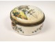 Pillbox earthenware Marseille Veuve Perrin Seascape flowers twentieth