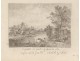 English garden landscape charcoal drawing Villette Blois E.Guibert nineteenth century