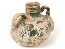 Old oil jar glazed terracotta Centre Auvergne France eighteenth