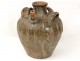 Old oil jar glazed terracotta Centre Auvergne France eighteenth