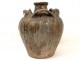 Old oil jar glazed terracotta Centre Auvergne France eighteenth