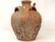 Old oil jar glazed terracotta Centre Auvergne France eighteenth