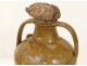 Old oil jar glazed terracotta Centre Auvergne France eighteenth