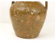 Old oil jar glazed terracotta Centre Auvergne France eighteenth