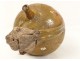 Old oil jar glazed terracotta Centre Auvergne France eighteenth