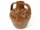 Old oil jar glazed terracotta Centre Auvergne France eighteenth