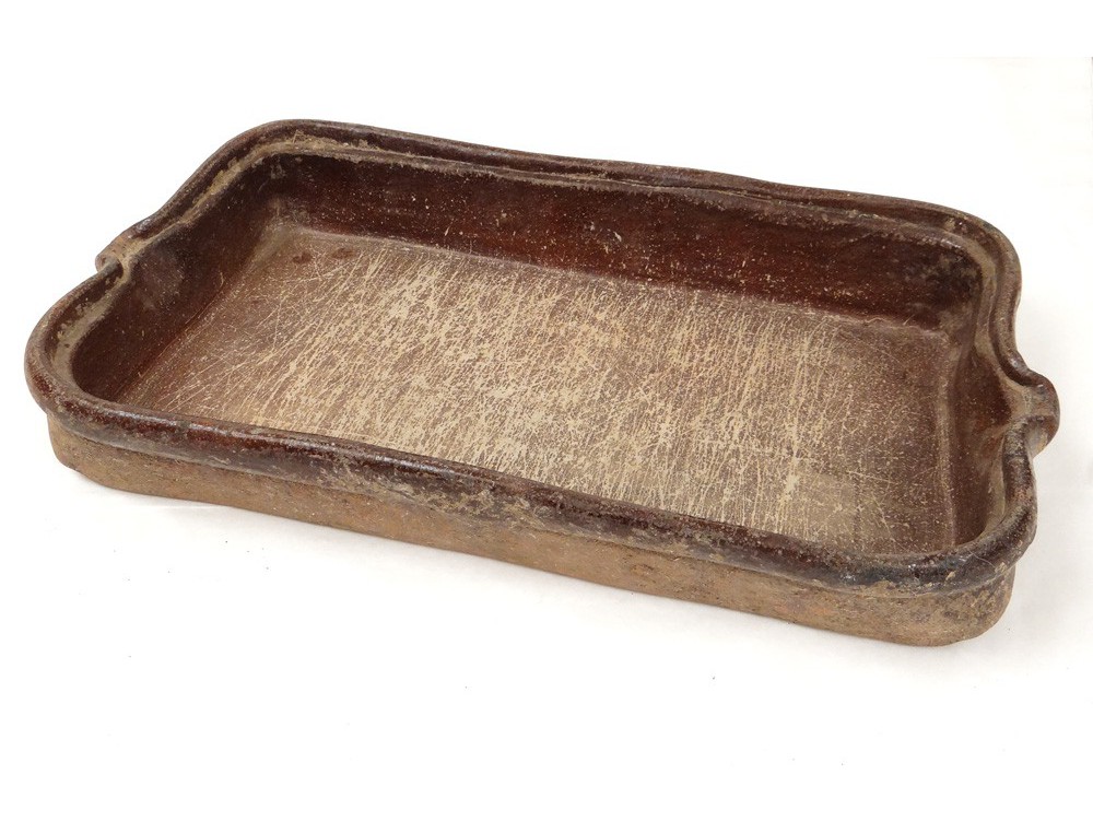 Flat juice dripping pan to cook glazed terracotta drippingpan me