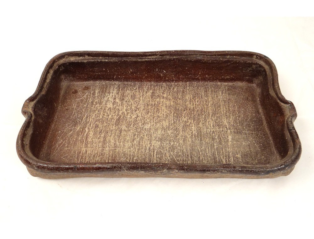 Flat juice dripping pan to cook glazed terracotta drippingpan me