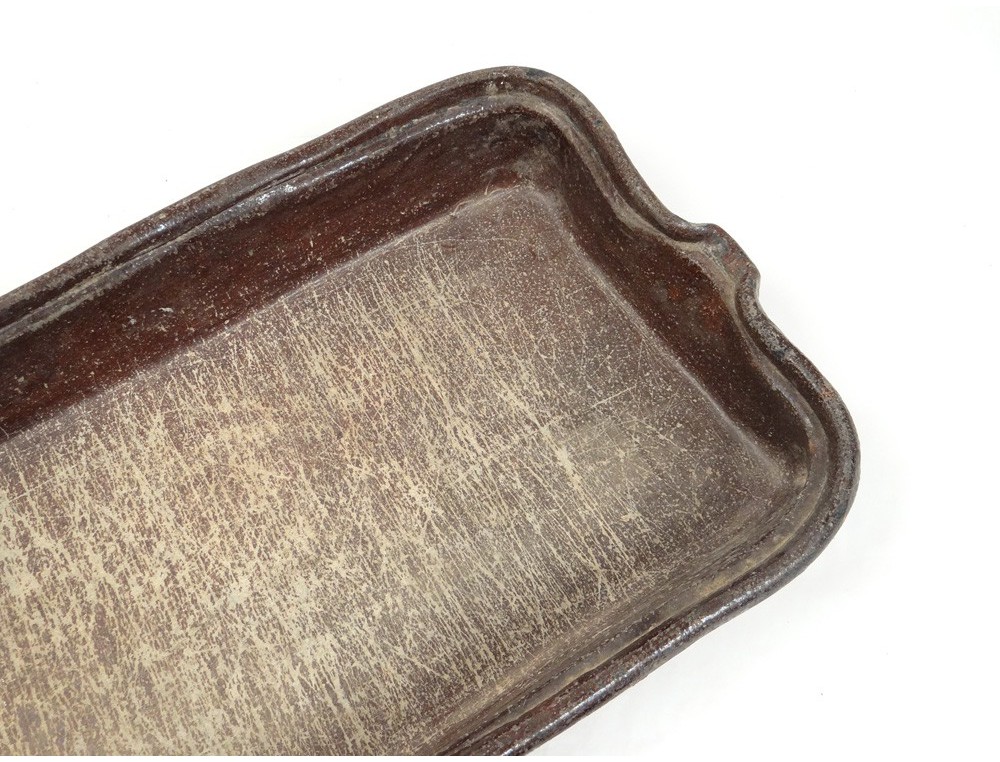 Flat juice dripping pan to cook glazed terracotta drippingpan me