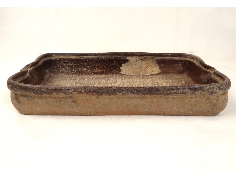 Flat juice dripping pan to cook glazed terracotta drippingpan me