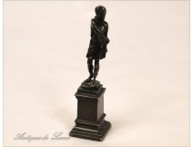 Bronze statuette man medieval dagger thief nineteenth century scholarship