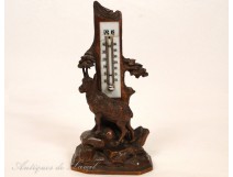 Thermometer carved Black Forest mountain chamois nineteenth century