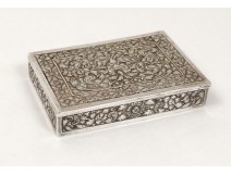 Box sterling silver flowers foliage Art Nouveau sterling silver nineteenth