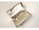 Small solid silver snuff box rhinestones twentieth century