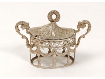 Mustard sterling silver garland crown punch silver mustard pot nineteenth