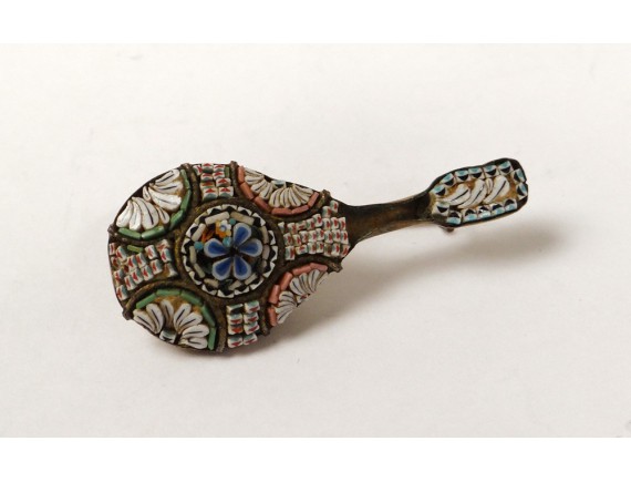 BIJOU - Belle broche vintage en micro mosaïque #65