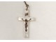 Rosary beads pearl silver metal crucifix christ nineteenth century