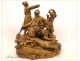 Scupture clay, Bacchus, Women and Cherubim, 19th
