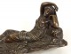 Bronze sculpture young woman in ancient vestal nineteenth century