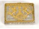 Box stamps crystal gilt brass lion-griffin I nineteenth century Empire