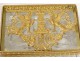 Box stamps crystal gilt brass lion-griffin I nineteenth century Empire