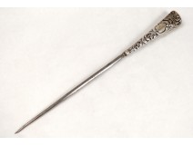 Sharpening peak utensil sterling silver flowers nineteenth century English