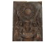 Wood panel carved cherubs monstrance religious scene seventeenth church