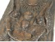 Wood panel carved cherubs monstrance religious scene seventeenth church