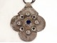 Sterling silver pendant necklace tazra cabochons Morocco Maghreb Sahara twentieth