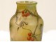 Vase glass paste Daum Nancy Art Nouveau leaves berries nineteenth century