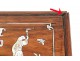 Tea box wood inlaid mother of pearl Asian characters Vietnam nineteenth