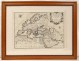 Engraving map world old children Noah Calmet starckman eighteenth