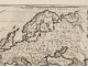Engraving map world old children Noah Calmet starckman eighteenth
