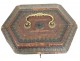 Jewelry box leather box embossed gilt brass flower palmette nineteenth century