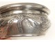 Round tin box woman elegant Art Nouveau flowers foliage nineteenth century