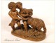 Cherubim and terracotta sculpture Aries, Joseph d&#39;Aste 19th