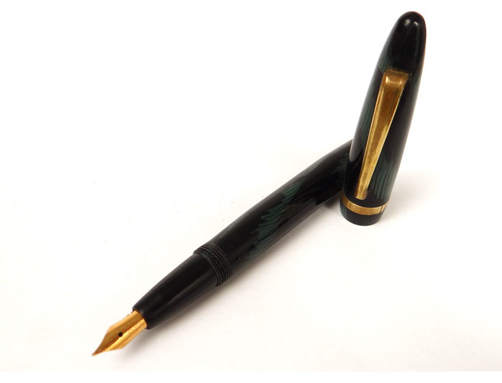 Stylo Ancien En Or 18 Carats Et Bakélite - Plume En Or Rétractable - Magnifique Pièce De Collection