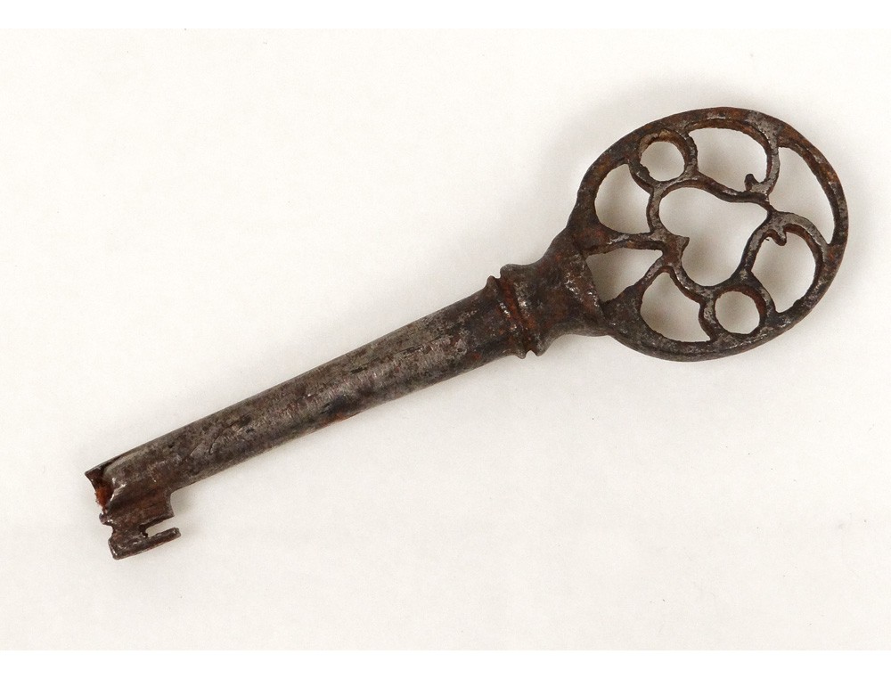 Ancienne clé clef en fer forgé 82 mm D 7 mm n°C014 - Collection