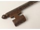 Key old key antique wrought iron castle key eighteenth century