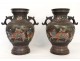 China cloisonne vases pairs bronze figures dragons horses nineteenth century