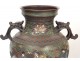 China cloisonne vases pairs bronze figures dragons horses nineteenth century