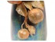 Earthenware vase iridescent apple foliage Massier Vallauris Art Nouveau nineteenth