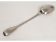 Sterling silver spoon stew Farmers General Paris arms crest 18th